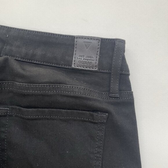 Guess Women’s Mid Rise Boot Cut Jeans In Black Denim Size 27 - Picture 10 of 10